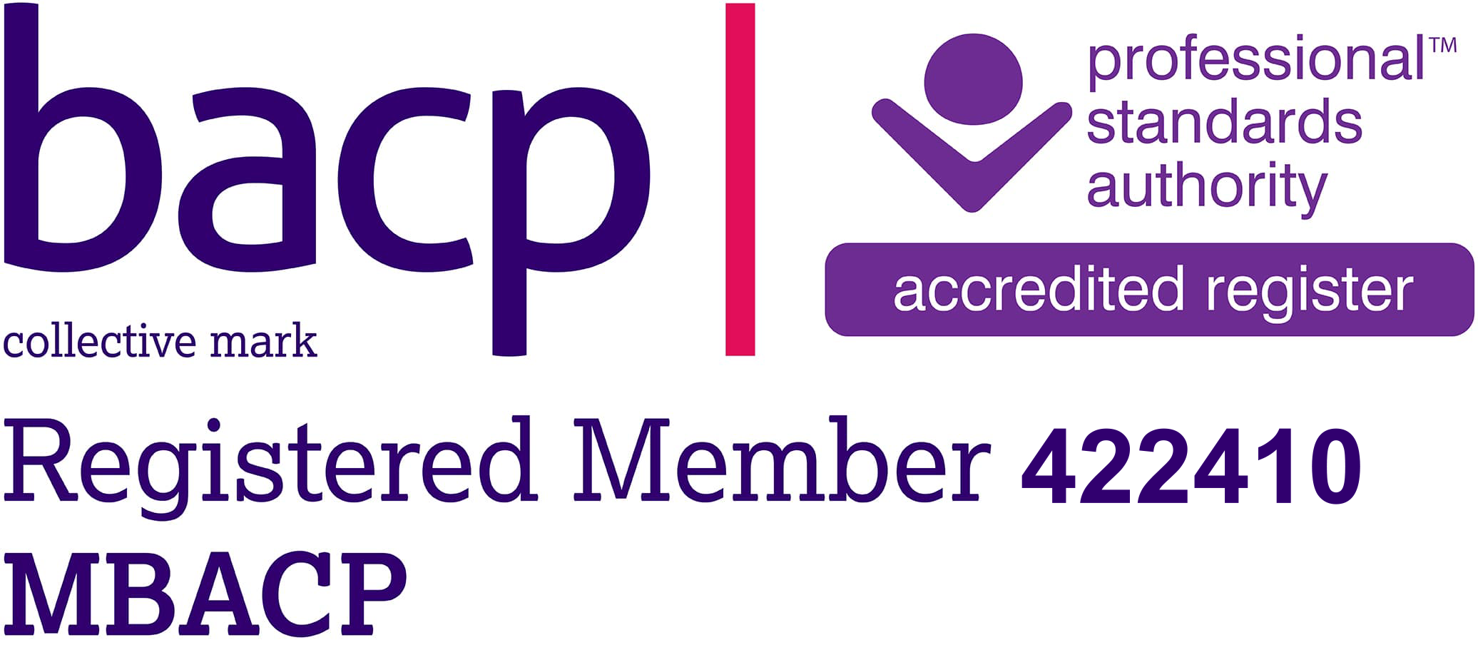BACP Registered Member 422410, MBACP